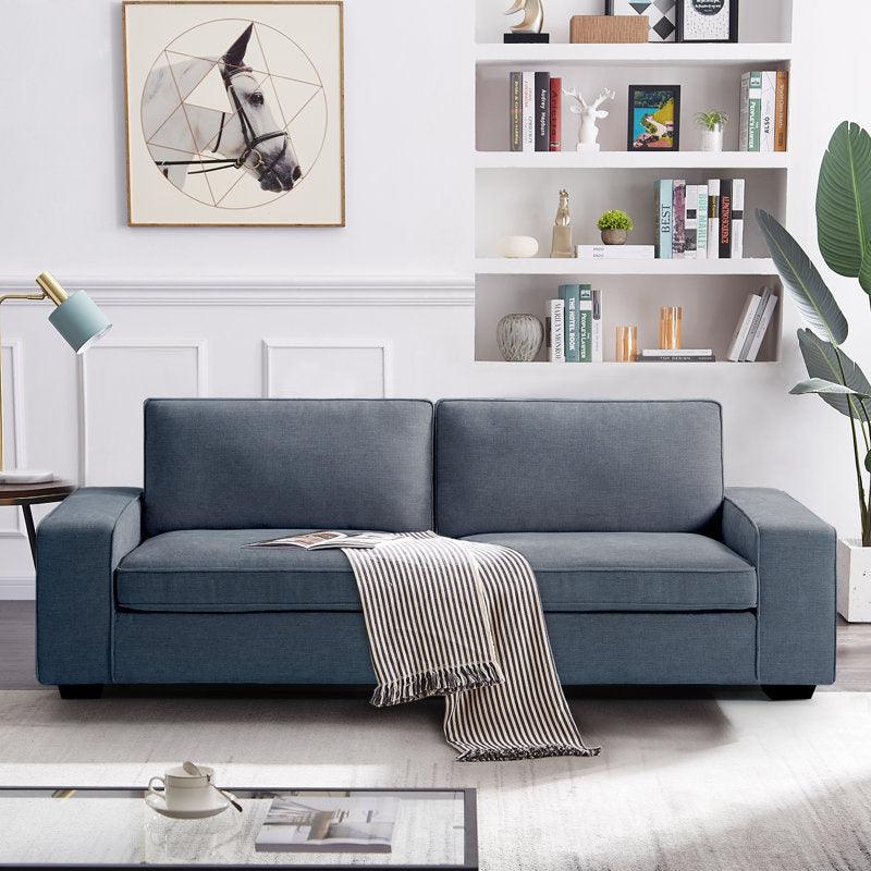 Modern Chic Linen 3 Seater Sofa - 240x85x85 cm - By Alhome - ALHOME