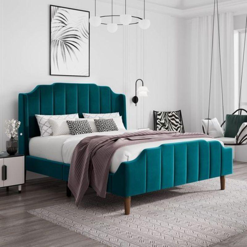 Serenity Green Queen Bed By Alhome - ALHOME