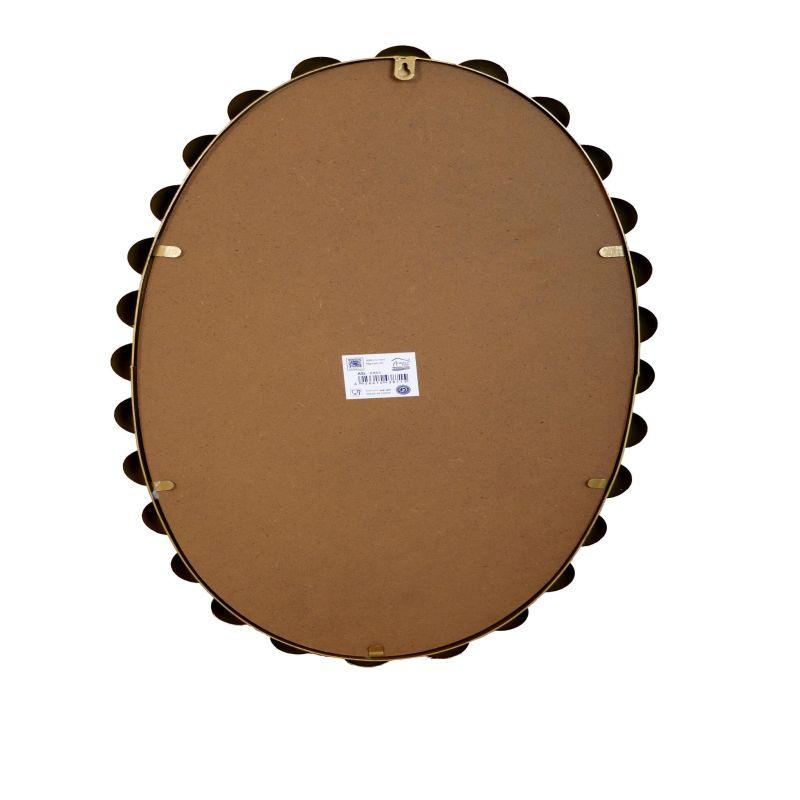 Round Wall Mirror with Side Decoration and Iron Frame - Gold - 45x78x3 cm - By Family Ship - ALHOME