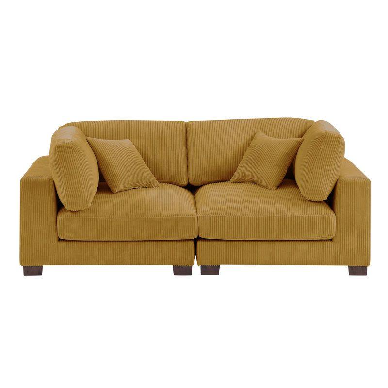 Modern Elegant Velvet 2 Seater Sofa - 200x85x85 cm - By Alhome - ALHOME