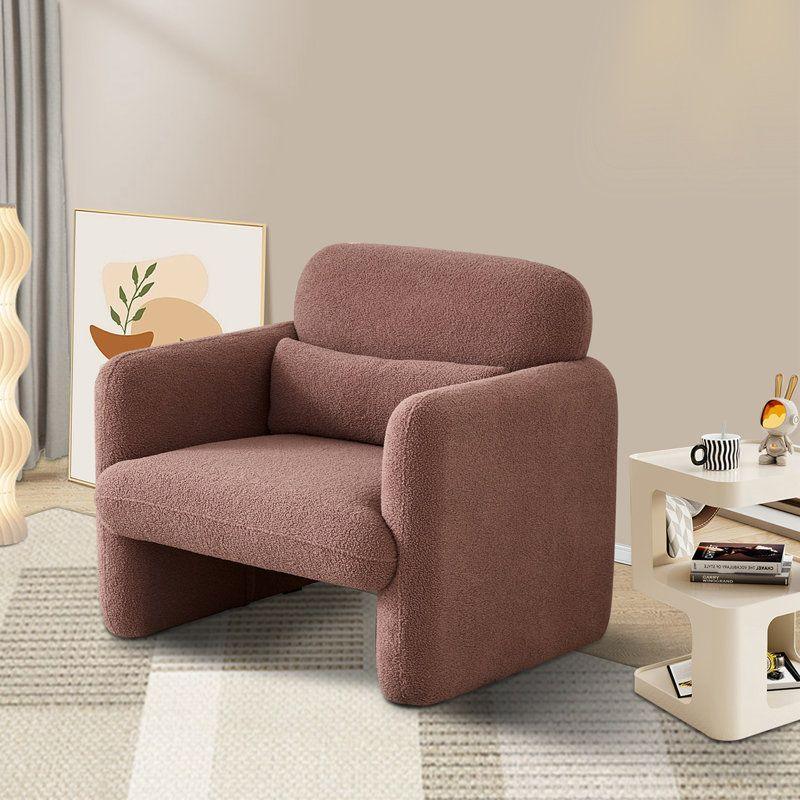 Modern Bouclé Chair - 90x85x85 cm - By Alhome - ALHOME