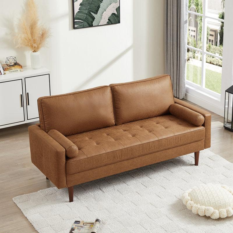 Luxury in Every Thread: 3-Seater Chanel Fabric Sofa in Camel By Alhome - ALHOME