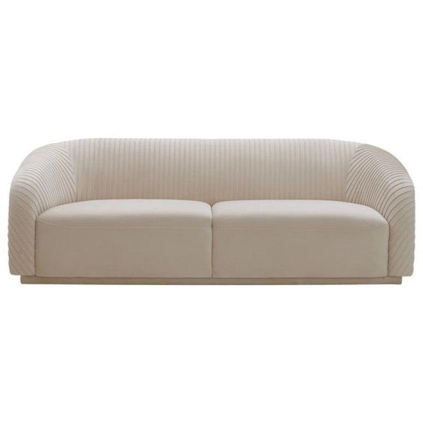 Velvet 2-Seater Sofa in Chic Beige By Alhome - ALHOME