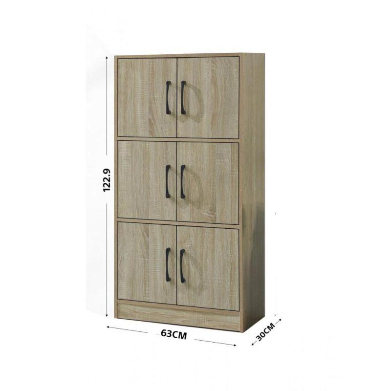 3 Layer Drawer Unit - Wooden - 63x30x122.9 cm - By Baity - ALHOME