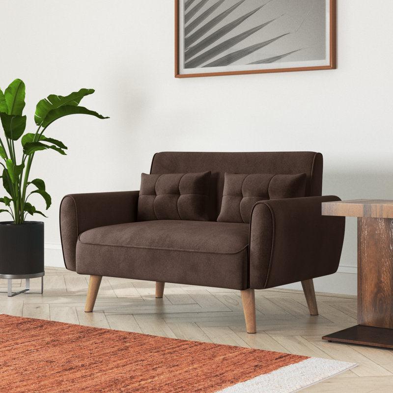 Modern Sleek Velvet 2 Seater Sofa - 180x85x85 cm - By Alhome - ALHOME