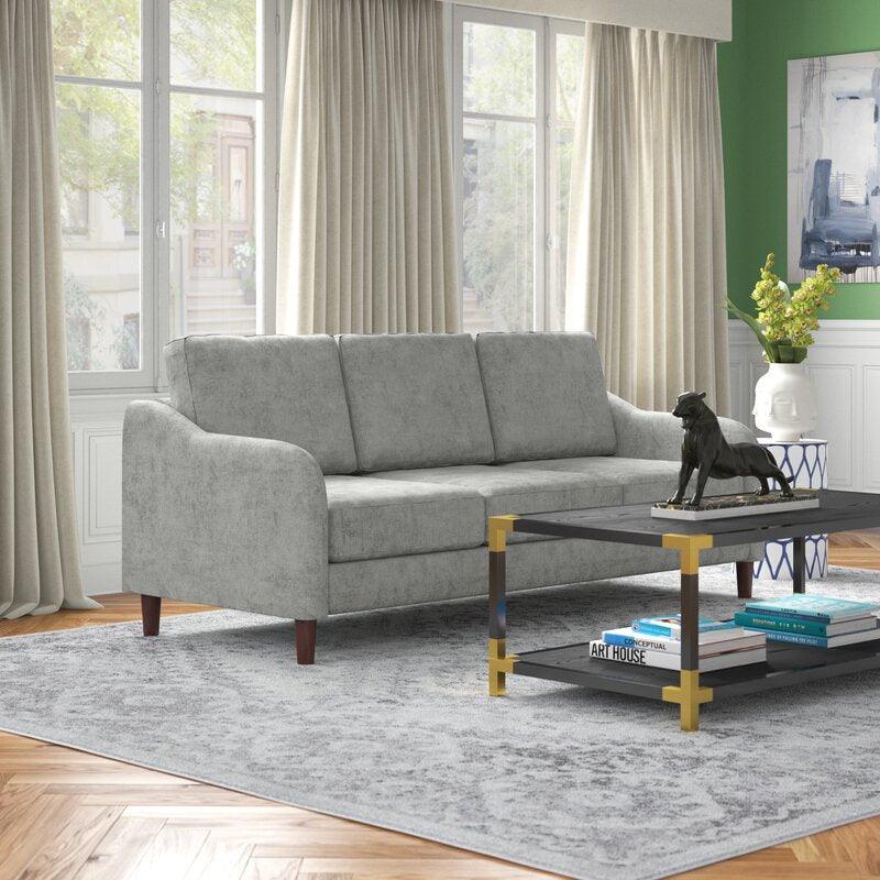 Modern Comfortable Velvet 3 Seater Sofa - 240x85x85 cm - By Alhome - ALHOME