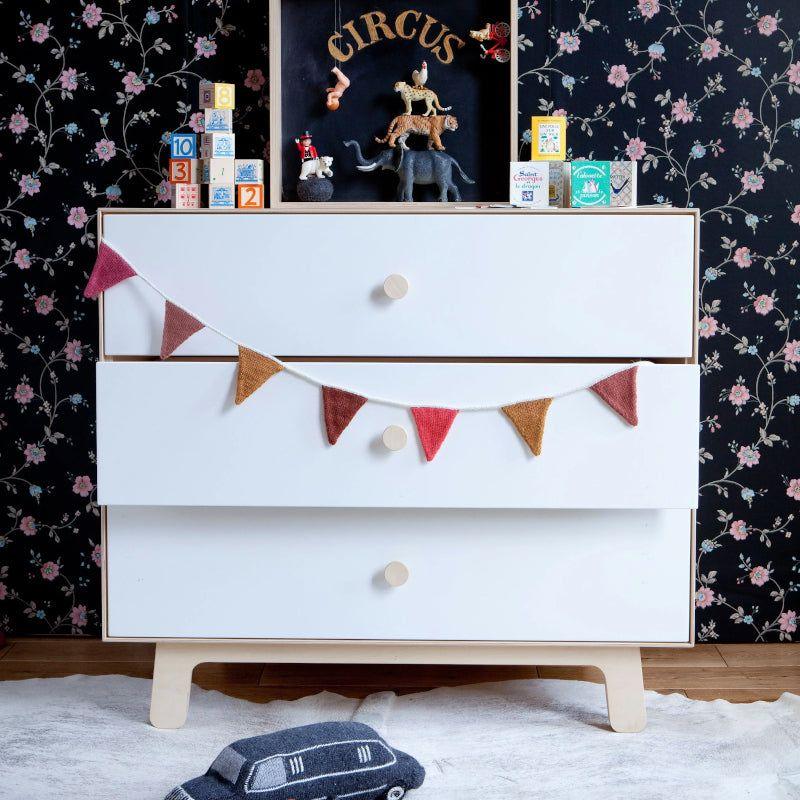 Kids Dresser: 100x45x85 Wood, White by Alhome - 110113012 - ALHOME