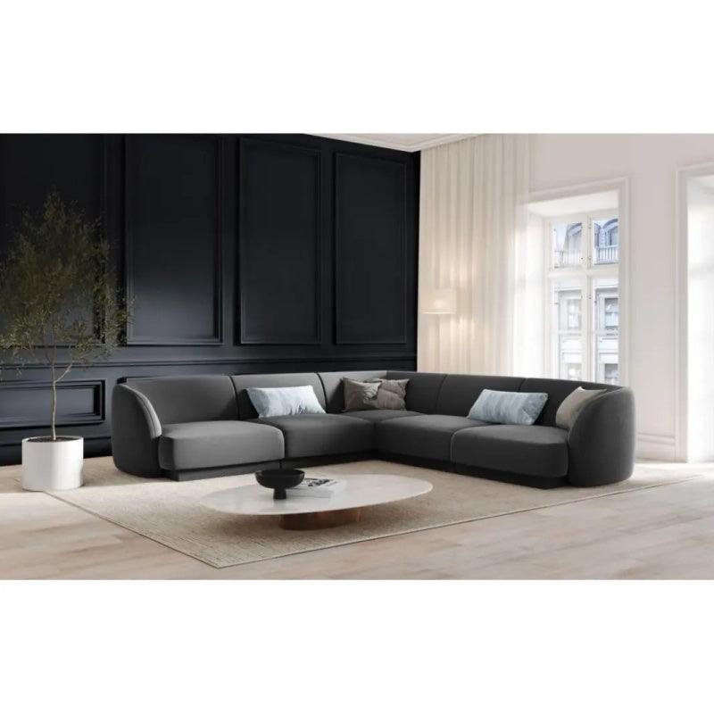 Modern Ergonomic Velvet L-Shape Sofa - 280x140x85x85 cm - By Alhome - ALHOME