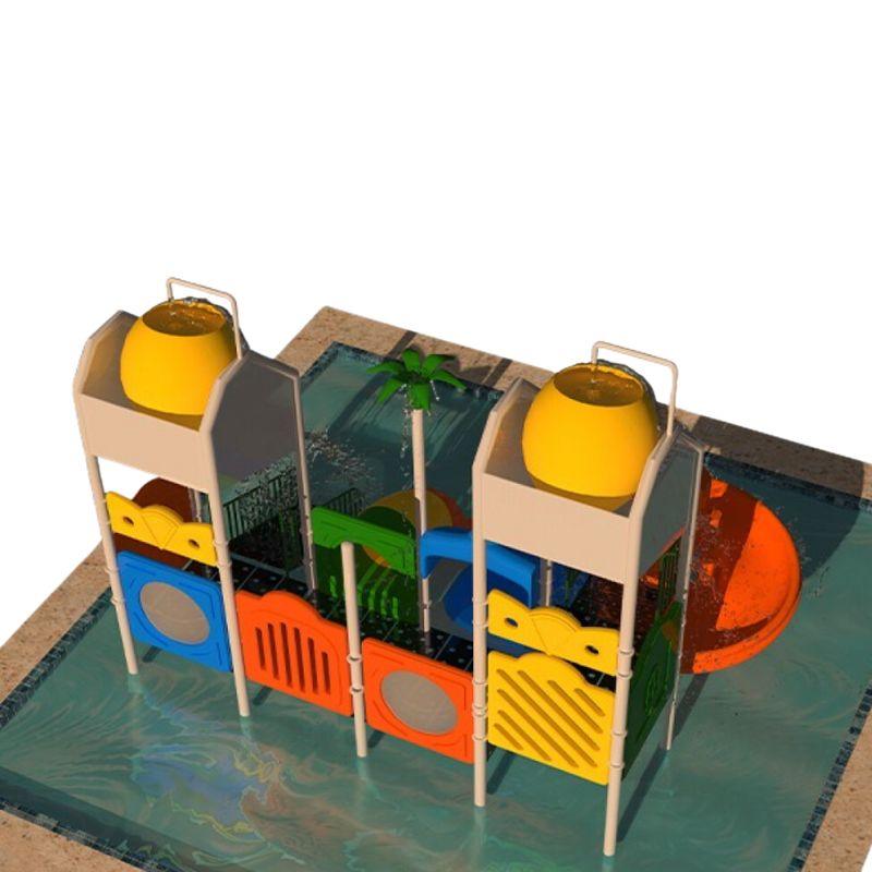 Water Games Set: Two Water Tanks, A Roller Coaster Slide, A Roller Slide, And 2 Small Slides by Alhome - ALHOME