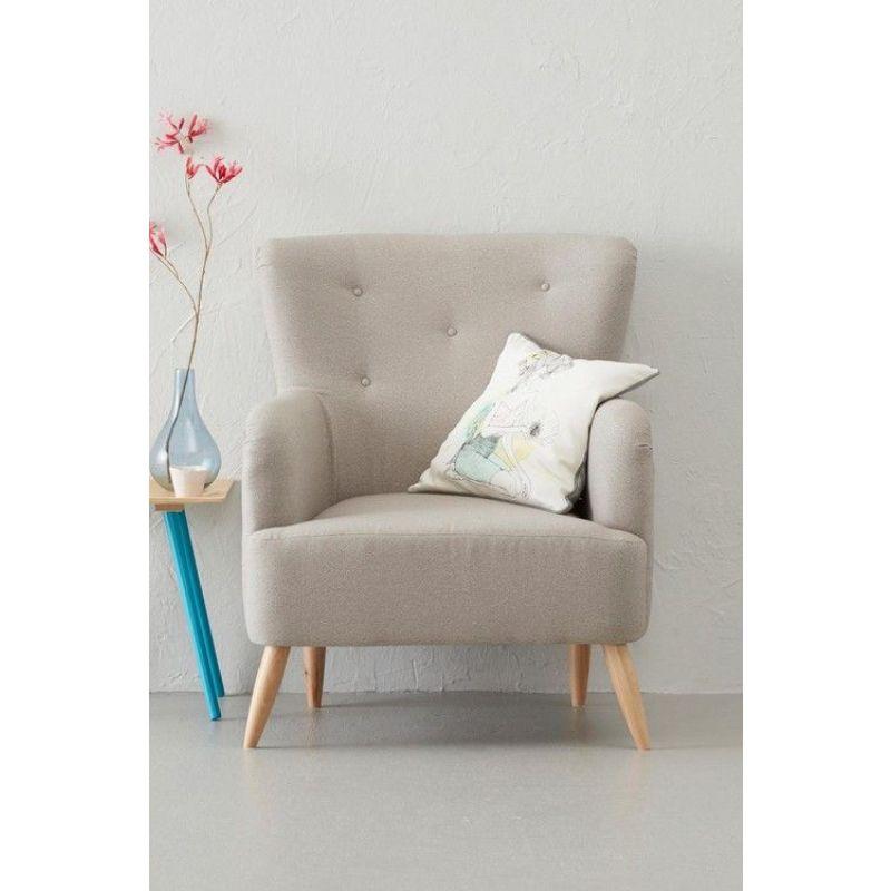 Gray Linen Chair Swedish Wood By Alhome - ALHOME