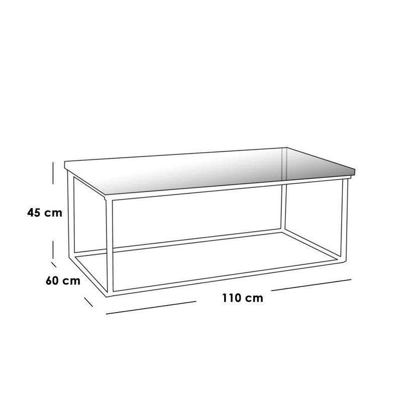 Coffee Table 110x60x45 cm - White & Black By Alhome - ALHOME