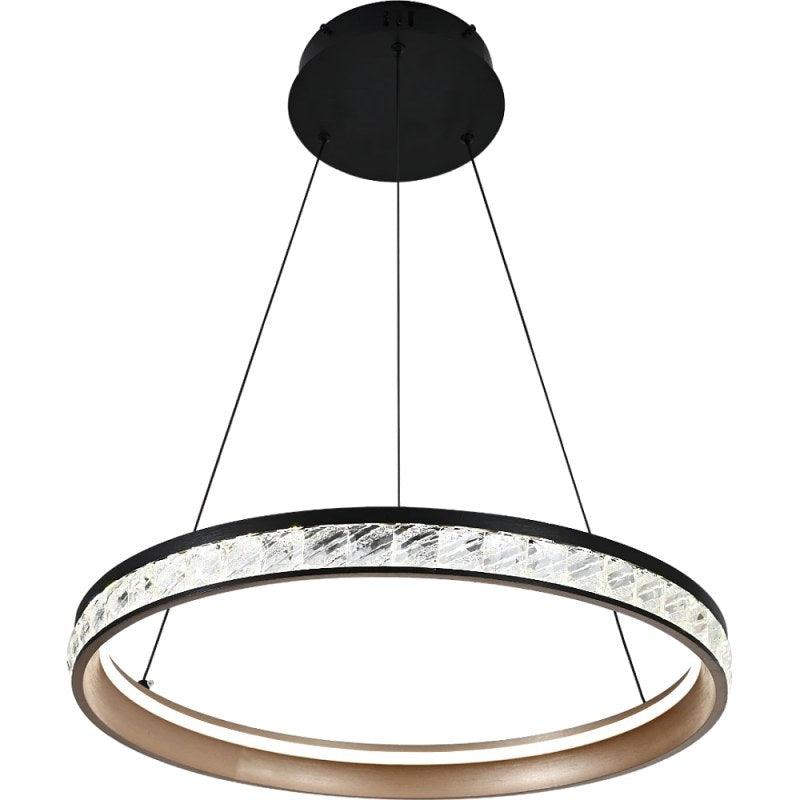 Modern Black Chandelier With 3 Lights - 55 W - 60 cm By Alhome - ALHOME