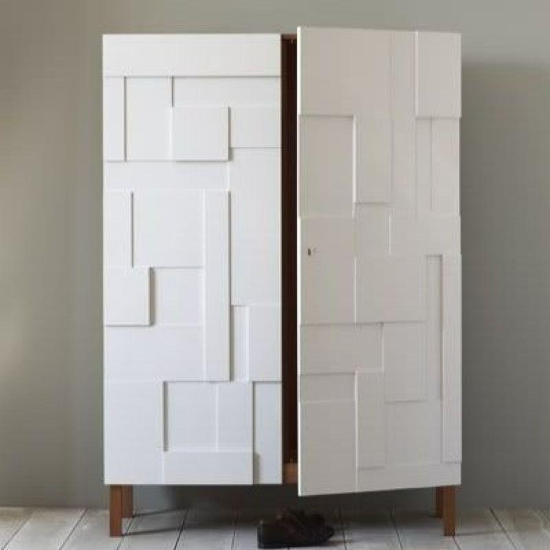 White Wood Wardrobe for Chic Storage By Alhome - ALHOME