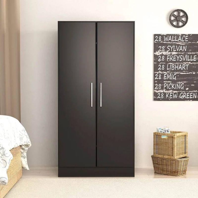 Two-Door Wardrobe, Black By Alhome - ALHOME