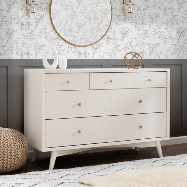 Kids Dresser: 133x48x86 Wood, Off White by Alhome - ALHOME