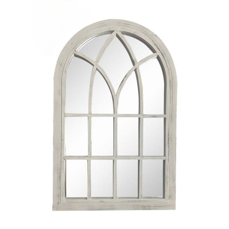 Antique window wall mirror - white - 61x91x2.5 cm - By Family Ship - ALHOME