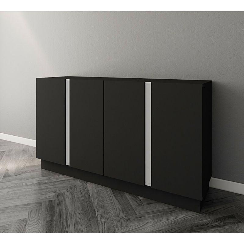 Black & White Coffee Corner with 4 Drawers By Alhome - ALHOME