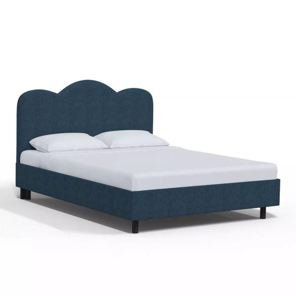 Supreme Comfort: Swedish Wood King Bed - Regal Blue Tranquility (160x200x140) by Alhome - ALHOME