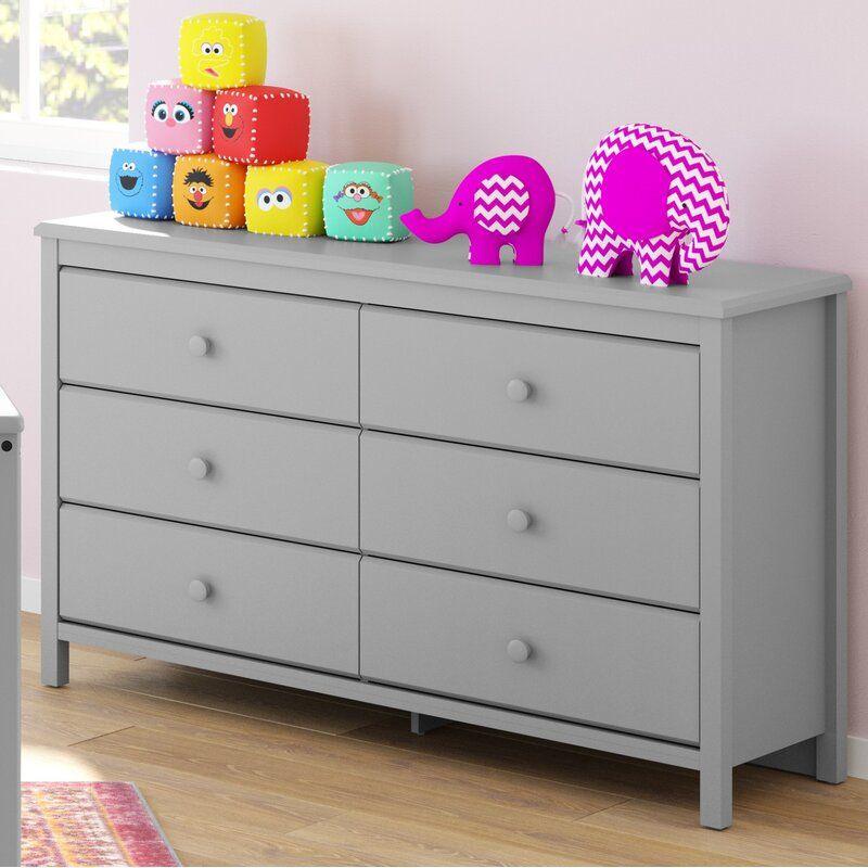 Kids Dresser: 133x42x82 Wood, Grey by Alhome - ALHOME