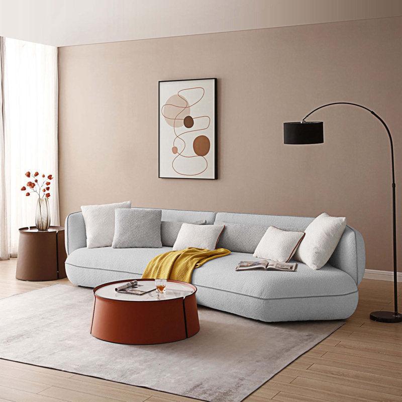 Modern Elegance: 3-Seater Bouclâˆڑآ© Sofa in Chic Grey By Alhome - ALHOME