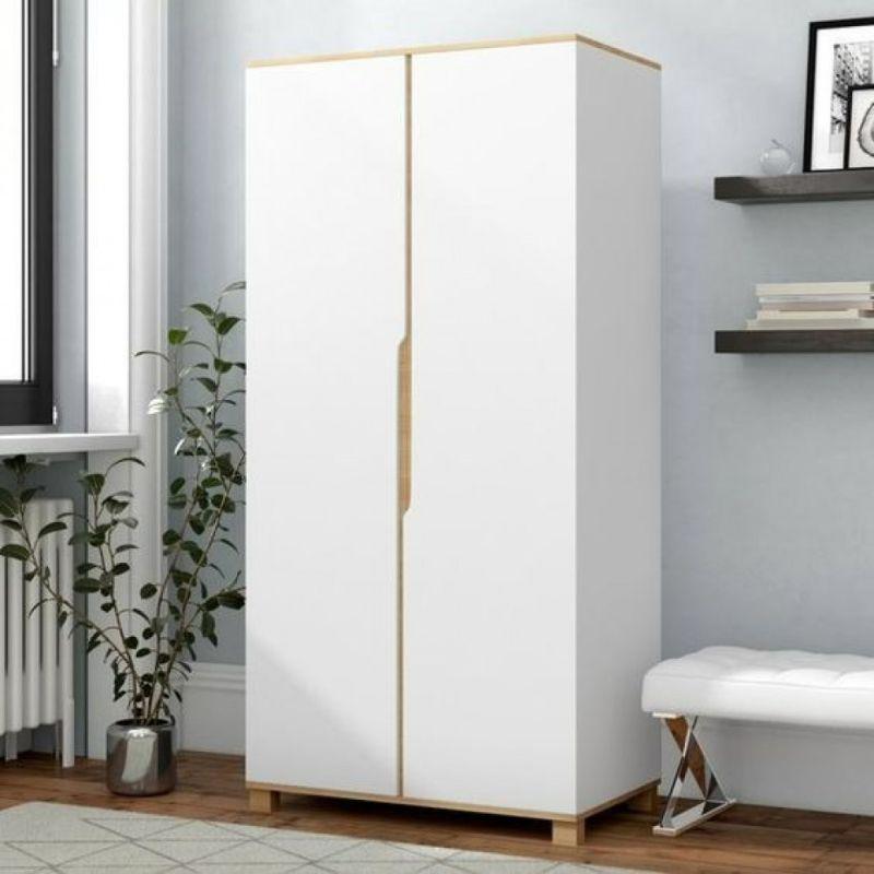 White Wood Wardrobe for Chic Organization By Alhome - ALHOME