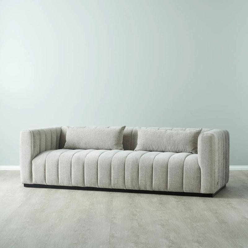 Velvet Gray 3-Seater Sofa By Alhome - 110111573 - ALHOME