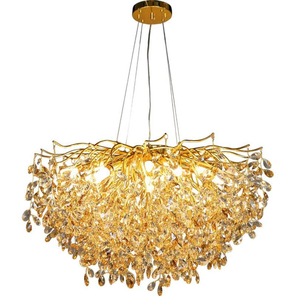 Modern Golden Chandelier - Diameter 80 cm - 13 Bulbs - Lamp Base Size E14 By Alhome - ALHOME