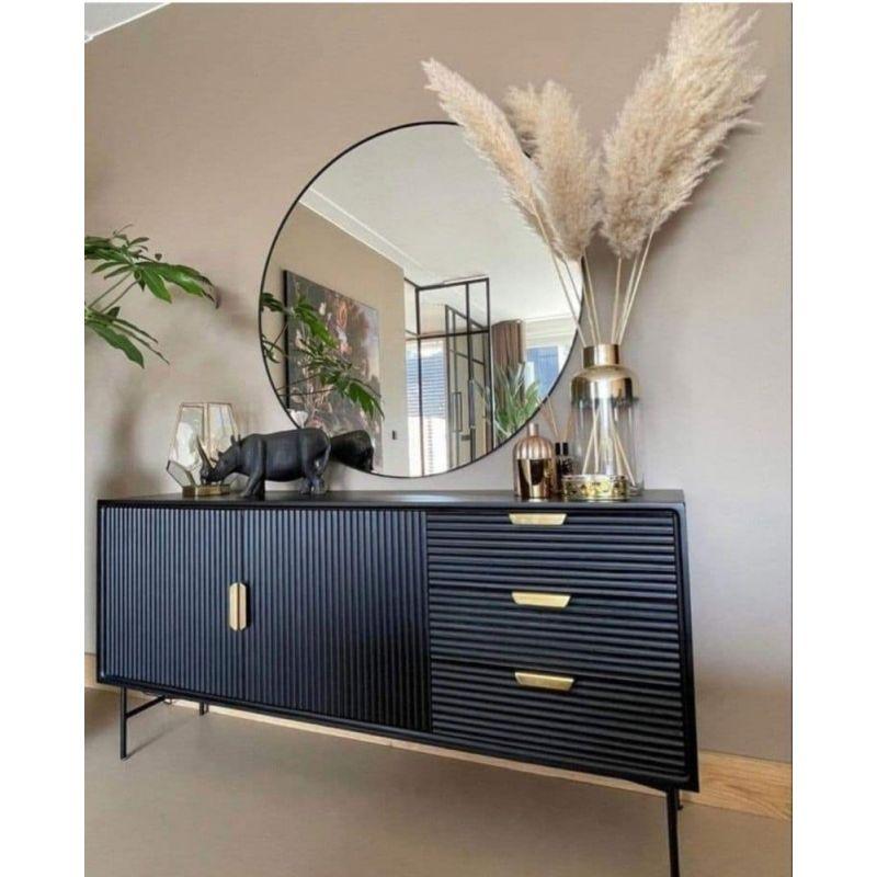 Sleek Black Wood Buffet By Alhome - 110110513 - ALHOME