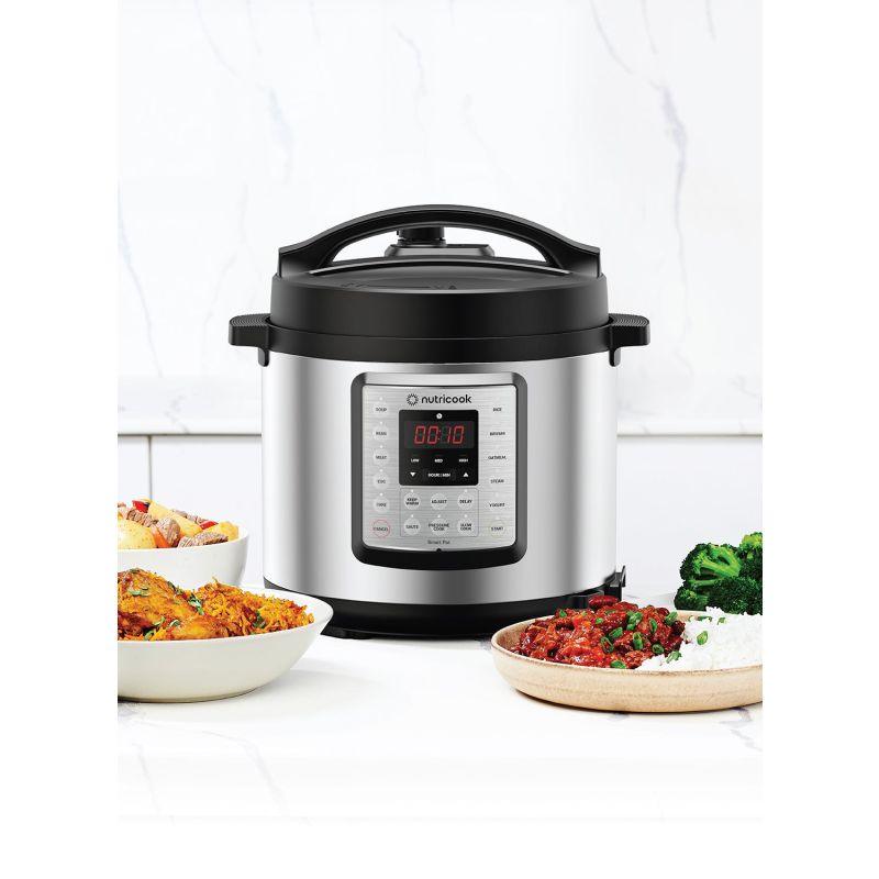 Nutricook Smart Electric Pressure Cooker Pot 9 In 1 - 6 L - 1000 W - 13 Programs - Black - ALHOME