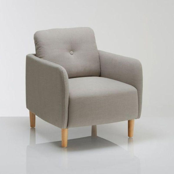 Modern Gray Velvet Chair Swedish Wood By Alhome - 110110682 - ALHOME