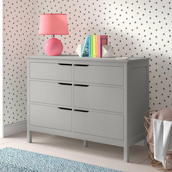 Kids Dresser: 116x44x86 Wood, Grey by Alhome - ALHOME