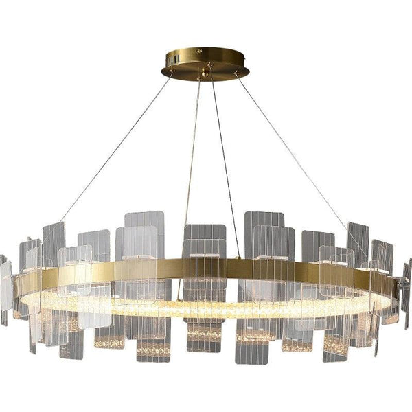 Modern Oil Chandelier, 3 Lights, 55 Watts - 100 cm - Ha/C5574/1000Cr+3Co - ALHOME