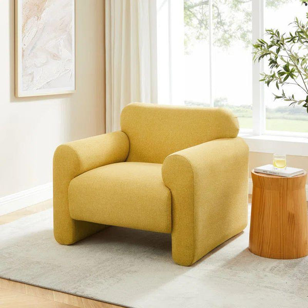 Yellow Linen Chair By Alhome - ALHOME