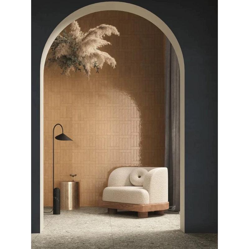 Bouclâˆڑآ© Accent Chair in Subtle Beige By Alhome - ALHOME