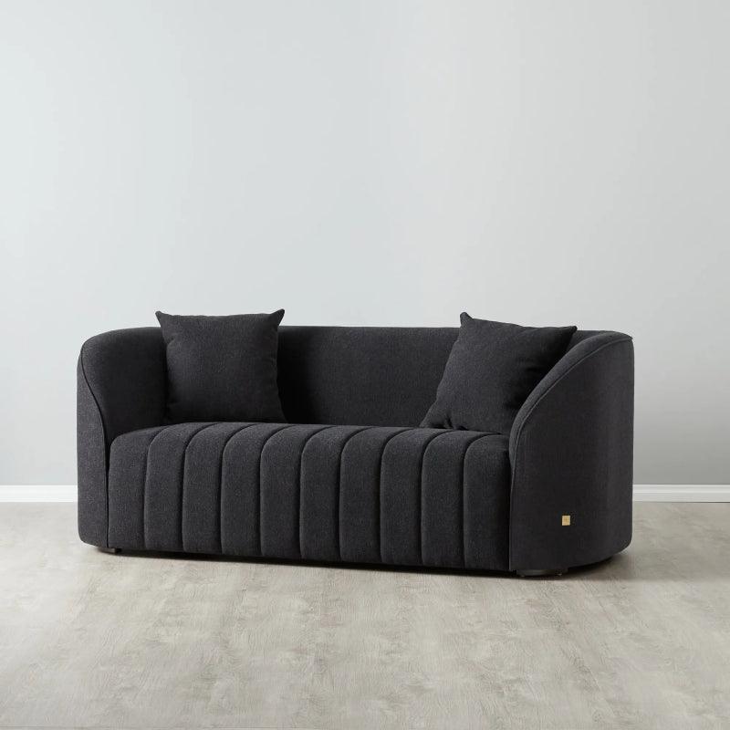 Linen 3-Seater Sofa in Sleek Black By Alhome - ALHOME