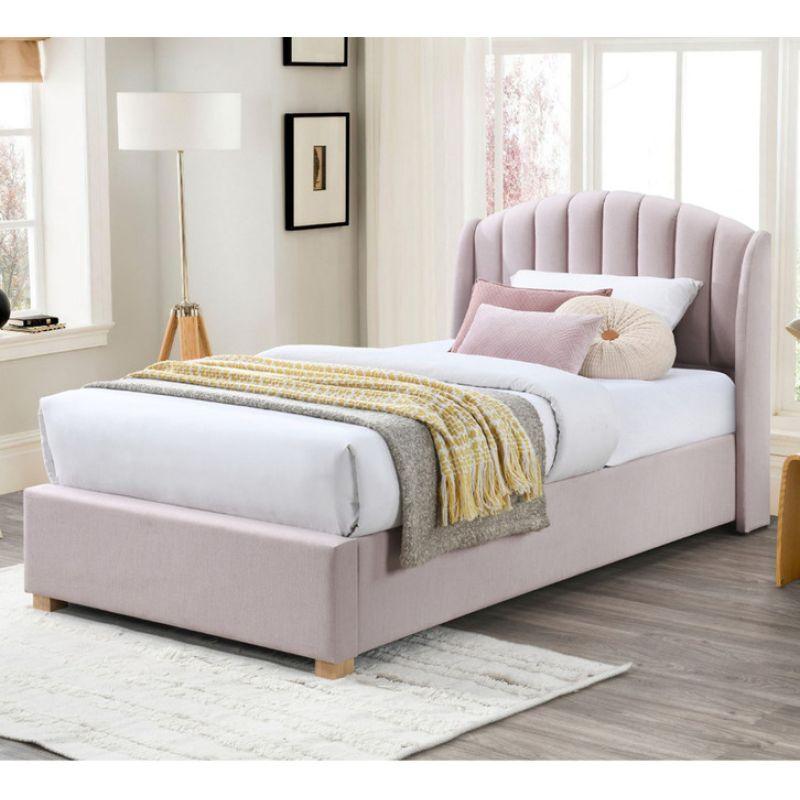 Blush Bloom Single Bed Scandinavian Elegance in Pink By Alhome - 110112556 - ALHOME