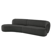 3-Seater Boucl√© Sofa Dark Gray By Alhome - ALHOME
