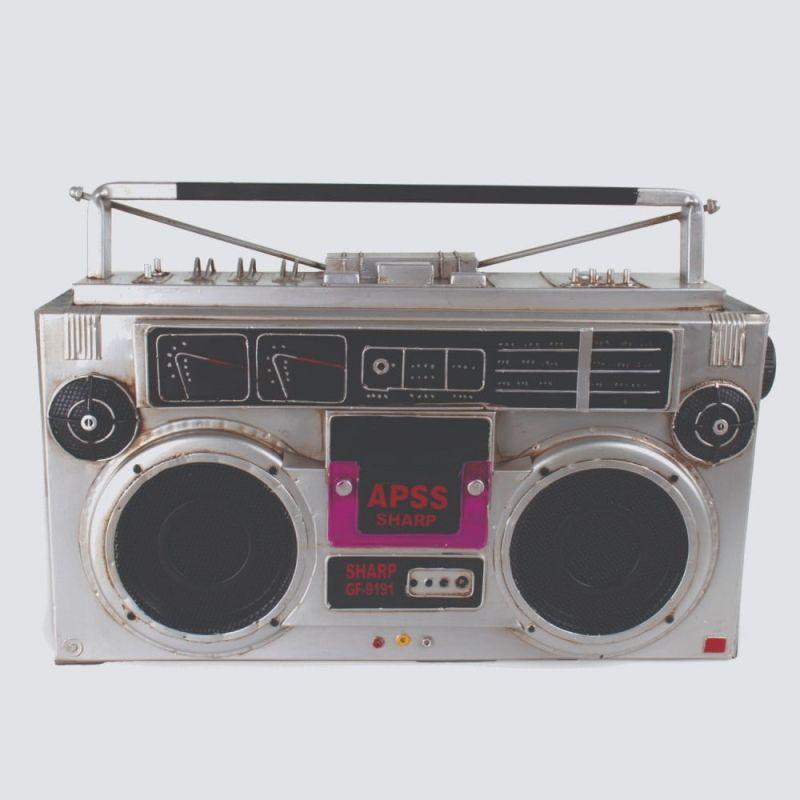 Decoration Metal Radio - Silver By Alhome - ALHOME