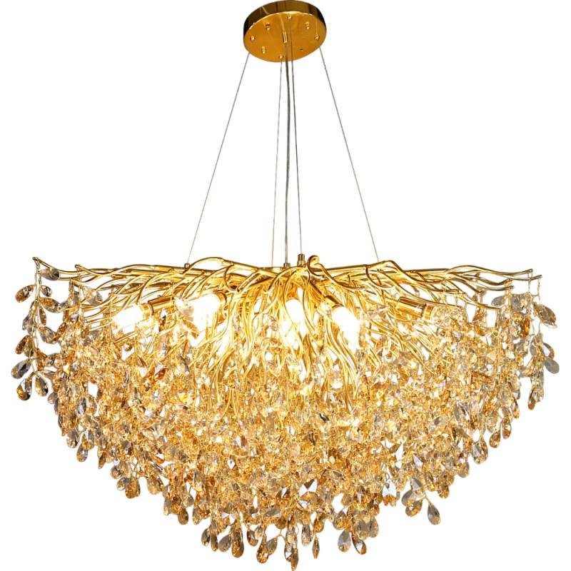 Modern Chandelier - Gold+Honey+Transparent - E14*15L - Diameter 100 Cm By Alhome - ALHOME