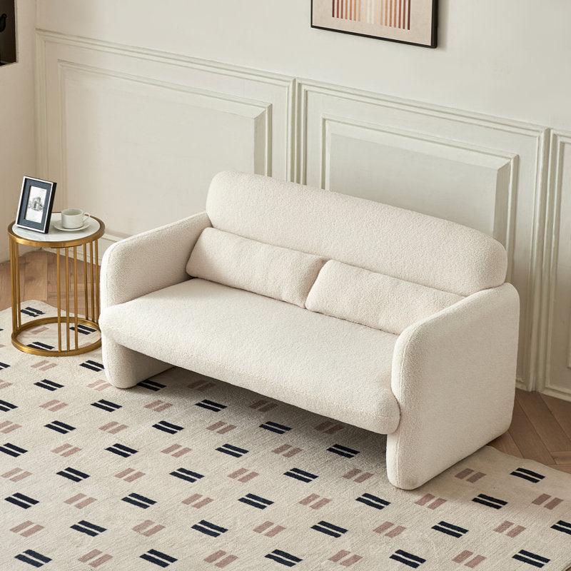 3-Seater Boucl√© Sofa in Elegant Beige By Alhome - ALHOME