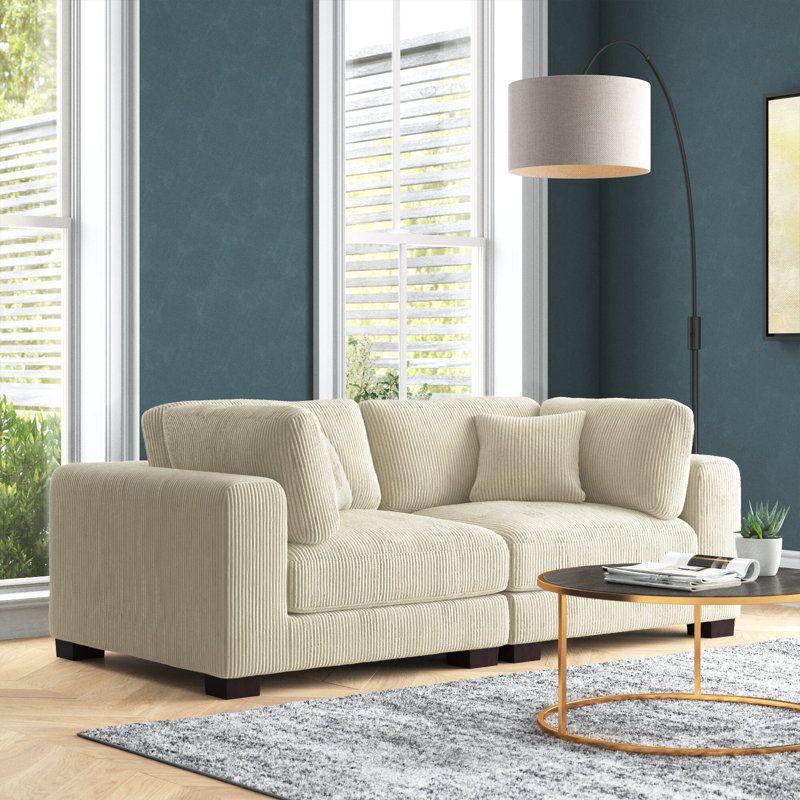 Modern Elegant Velvet 2 Seater Sofa - 200x85x85 cm - By Alhome - ALHOME