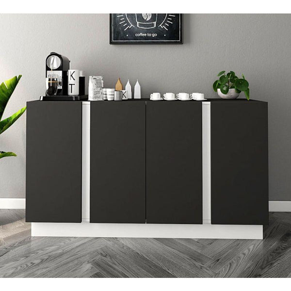 Black Coffee Corner with White Base By Alhome - ALHOME