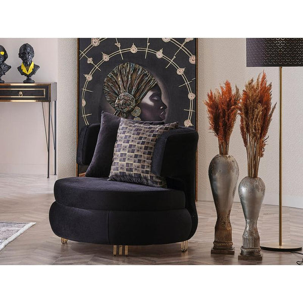 Black Velvet Chair By Alhome - ALHOME