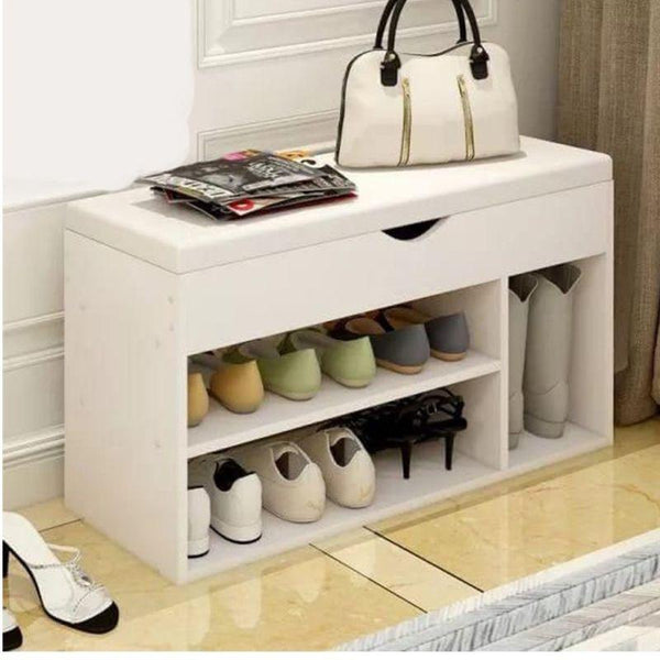 White Shoe Rack For A Compact and Stylish Entryway Solution By Alhome - ALHOME