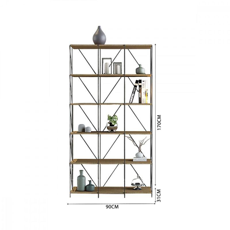 Multi-Use Shelving Unit From Malaysian Wood With 6 Layers - By Baity - ALHOME