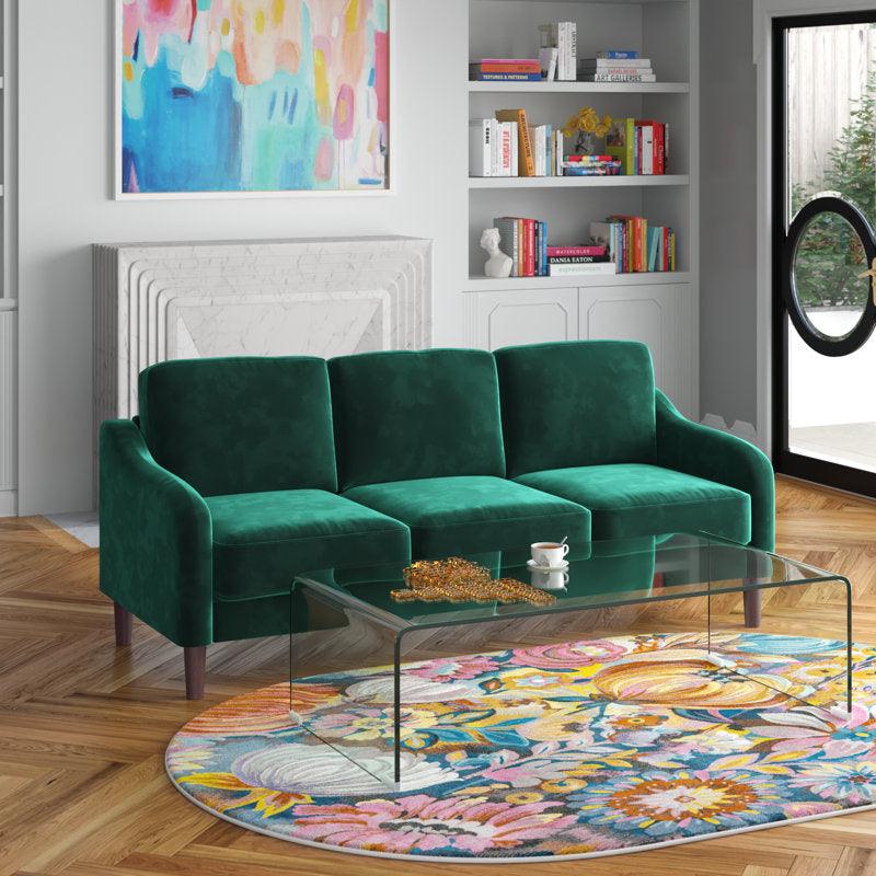 Modern Comfortable Velvet 3 Seater Sofa - 240x85x85 cm - By Alhome - ALHOME