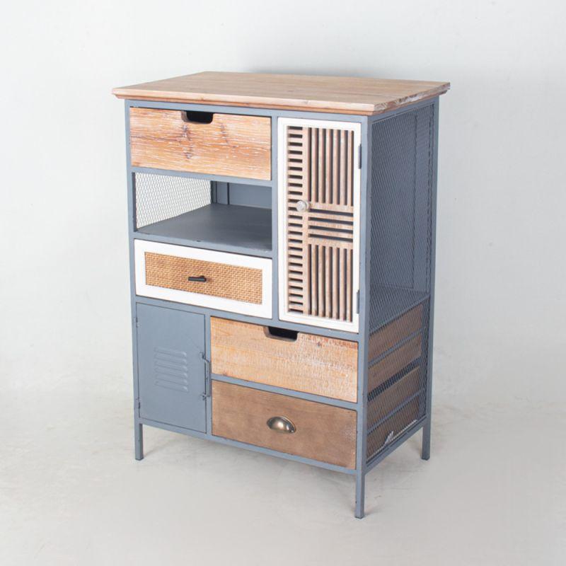 A Chest Of Drawers Made Of Wood Metal And Glass - By Alhome - ALHOME