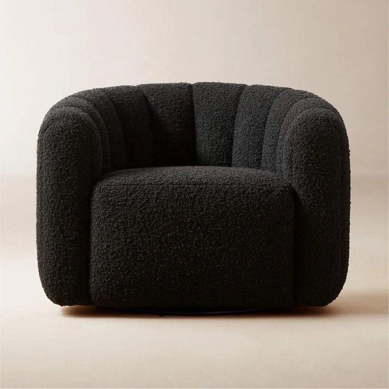 Black Boucl√© Chair By Alhome - 110111487 - ALHOME