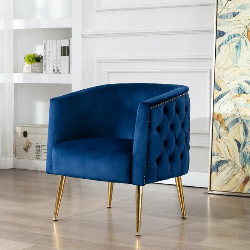 Indigo Velvet Elegance: Stylish Chair for Luxurious Comfort By Alhome - ALHOME