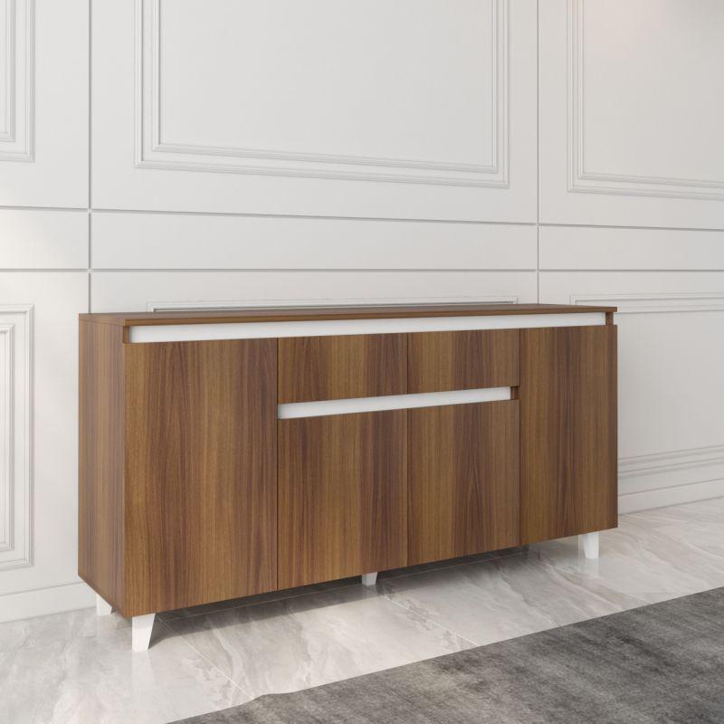 Console in Brown and White By Alhome - ALHOME